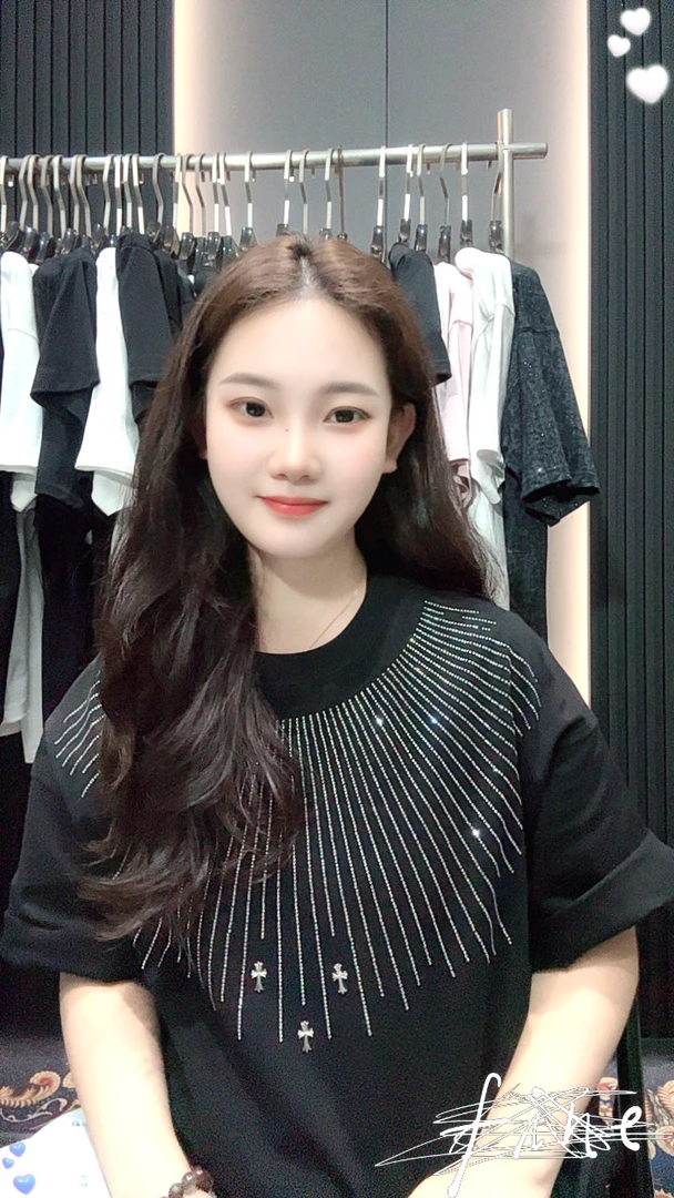 【云8058】kLX烫钻春夏新款重磅潮牌时尚纯棉圆领男短袖