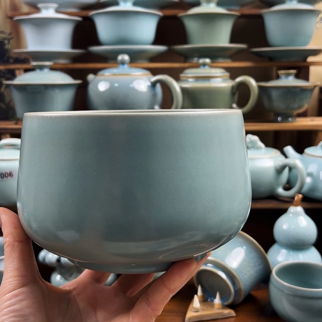 微瑕仿古釉茶渣兜