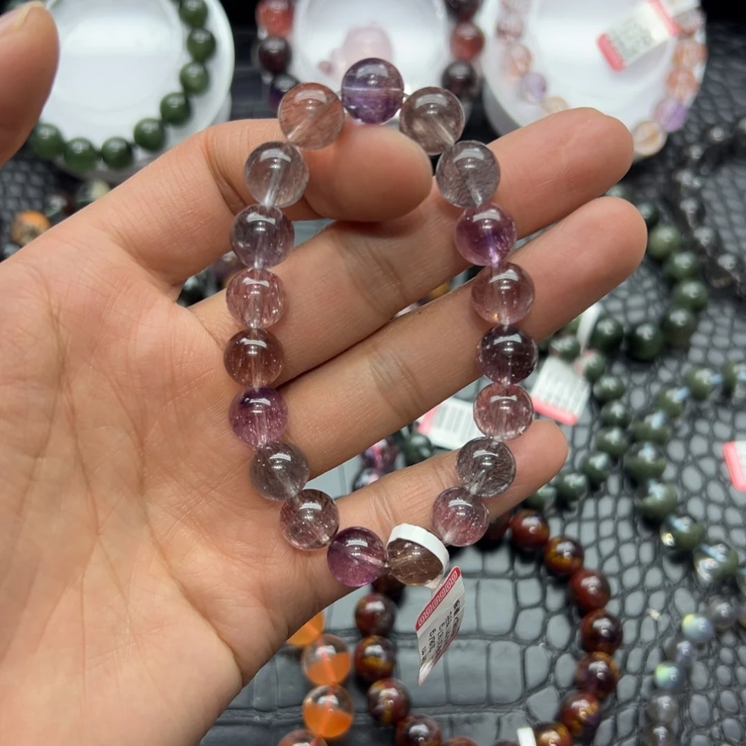 水晶手链未镶嵌好看