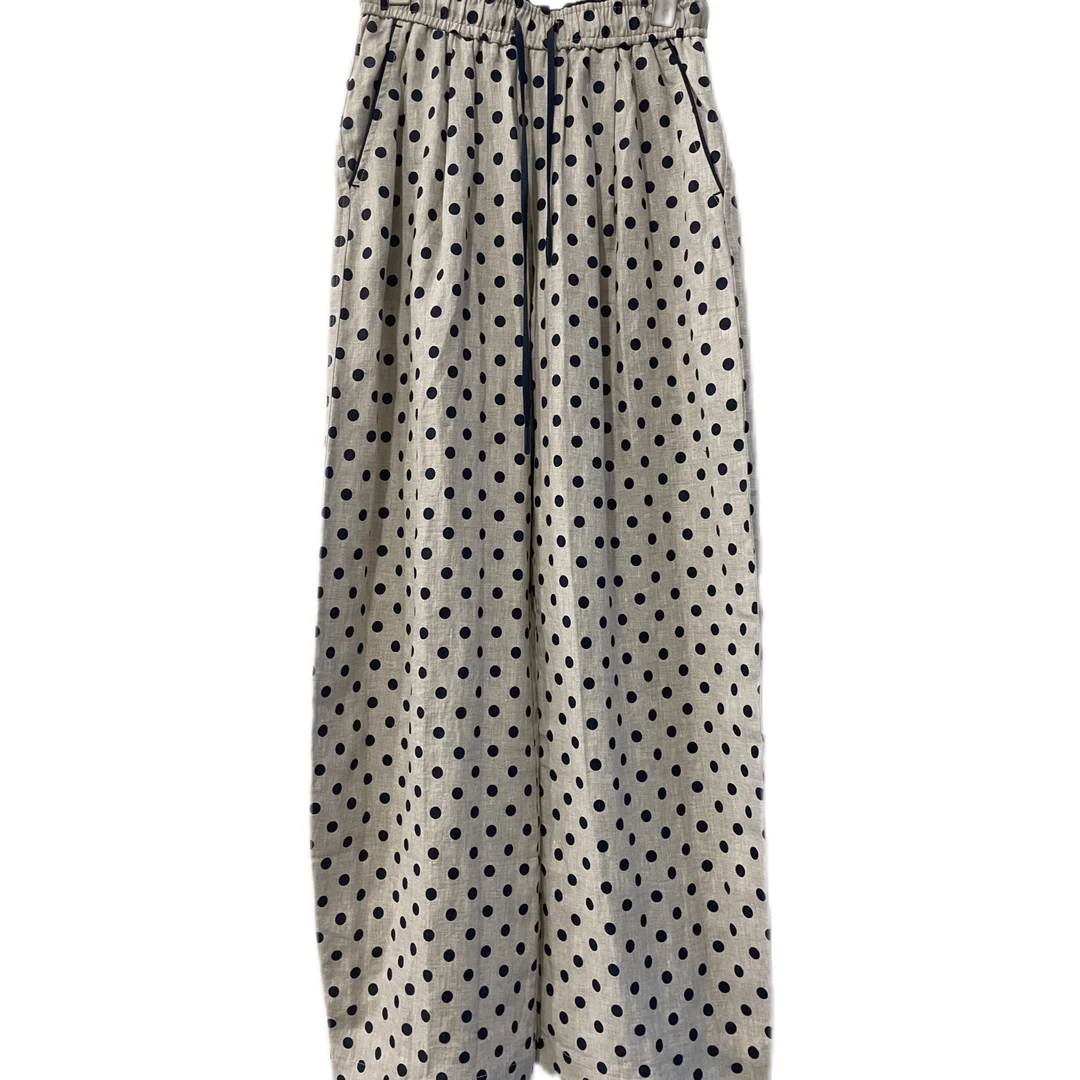 泡菜原单柔软舒适波点裤