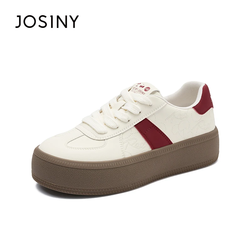 【樱桃系列】卓诗尼2025春季新款小个子软底休闲板鞋厚底德训鞋女