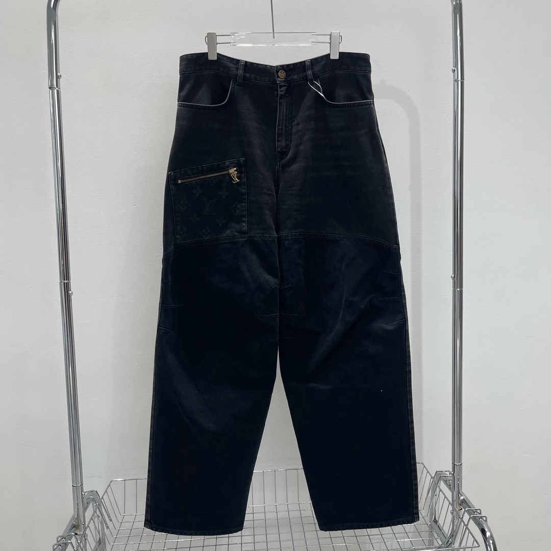 lv louis vuitton 24款拉链拼接牛仔裤 尺码33 成色试穿 yy00094