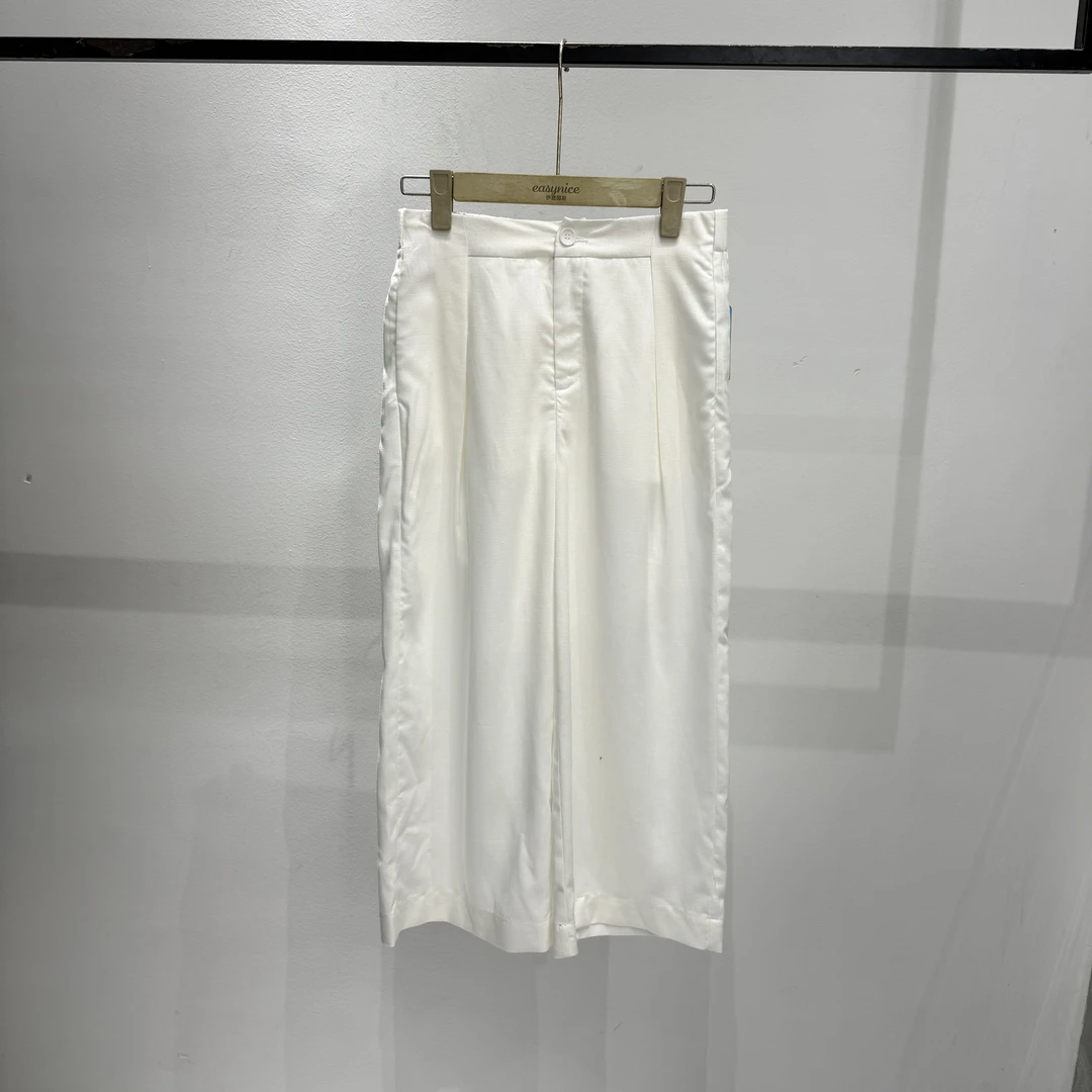 【麦丝】休闲时尚百搭宽松显瘦高腰直筒阔腿天丝亚麻裤 MZ-83237