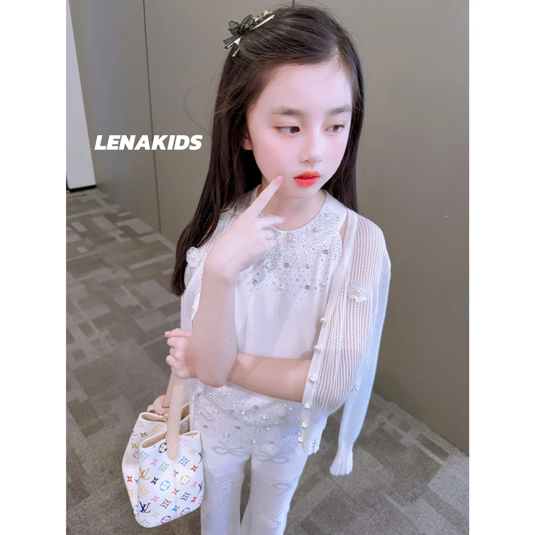 Lenakids【现货】【100%天丝防晒凉感开衫】洋气时髦女宝25041804