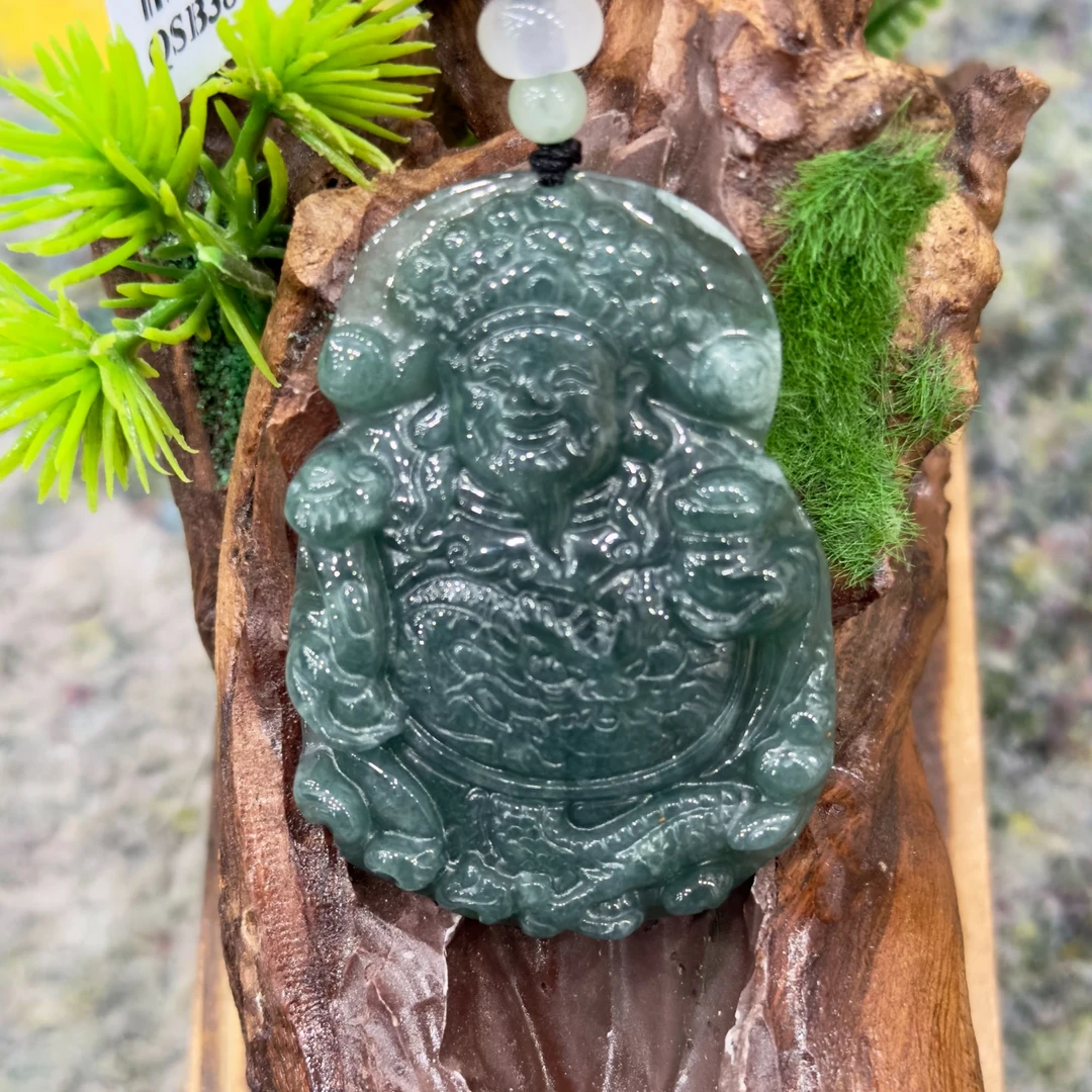 天然A货翡翠财神（多样性发一）QSB38612K