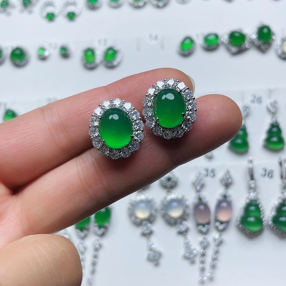 玛瑙/玉髓耳钉合金