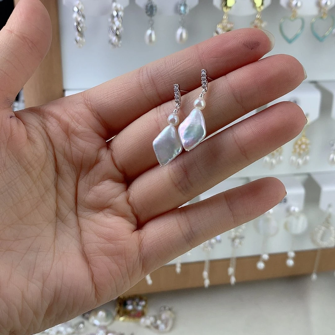 未镶嵌耳饰淡水珍珠