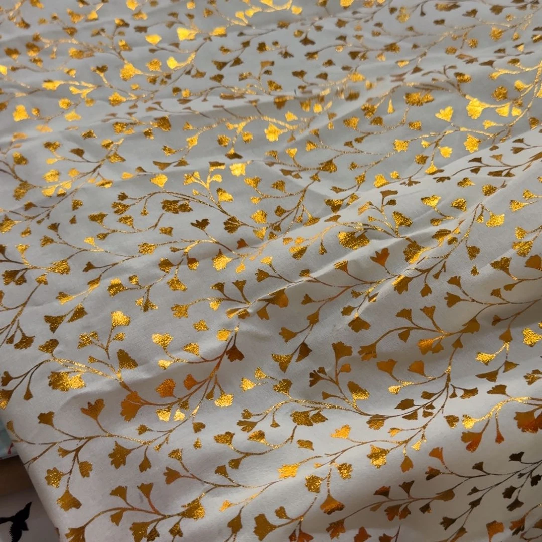 品牌原单纯棉平布1米价X1.1米宽板福利烫金