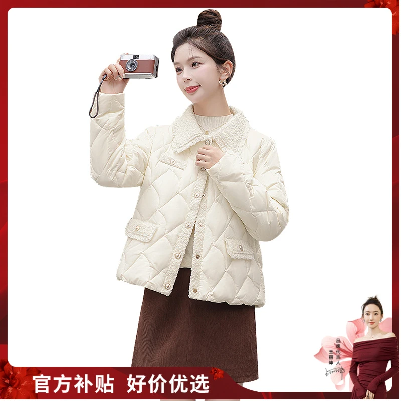 【品牌奥莱】丝柏舍2025春装新款单排扣纯色90绒羽绒服S43R4794Y