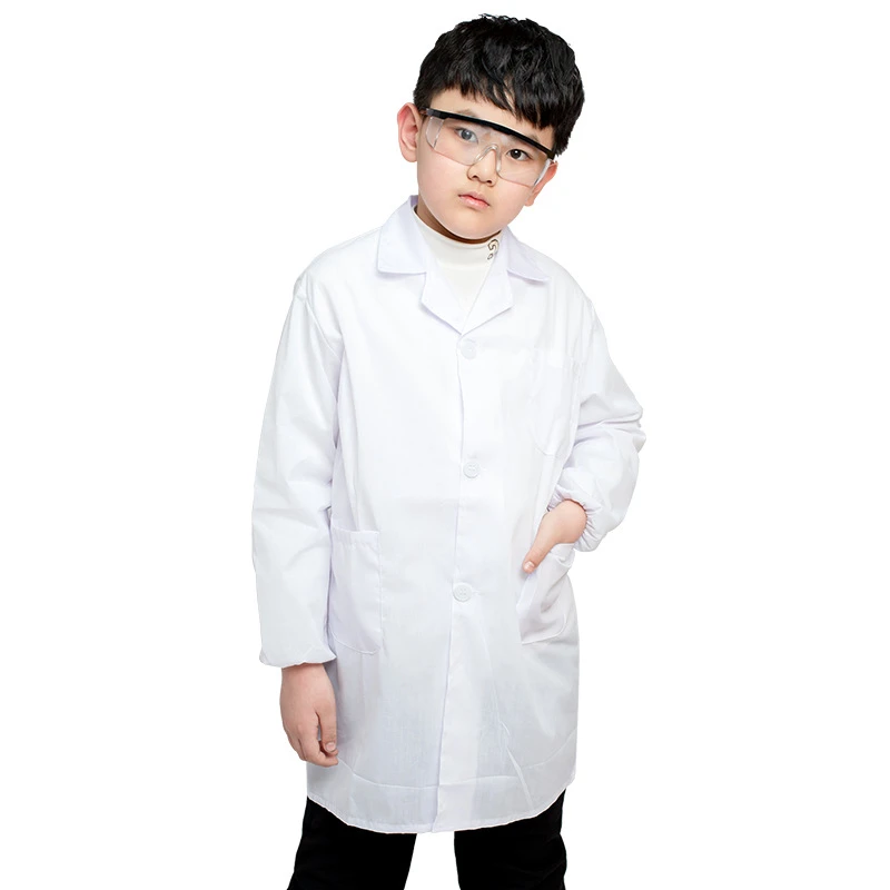 实验服白大褂白大褂科学儿童小学生角色扮演外贸职业幼儿园短袖