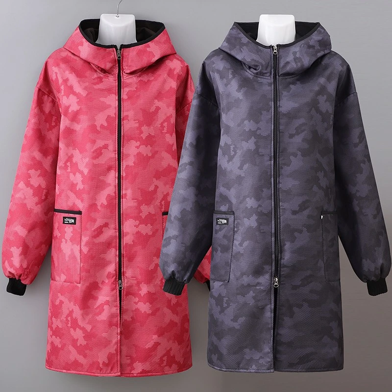 防水防油加绒罩衣成人加厚加肥加大码工作服厨房冬季男女长袖围裙