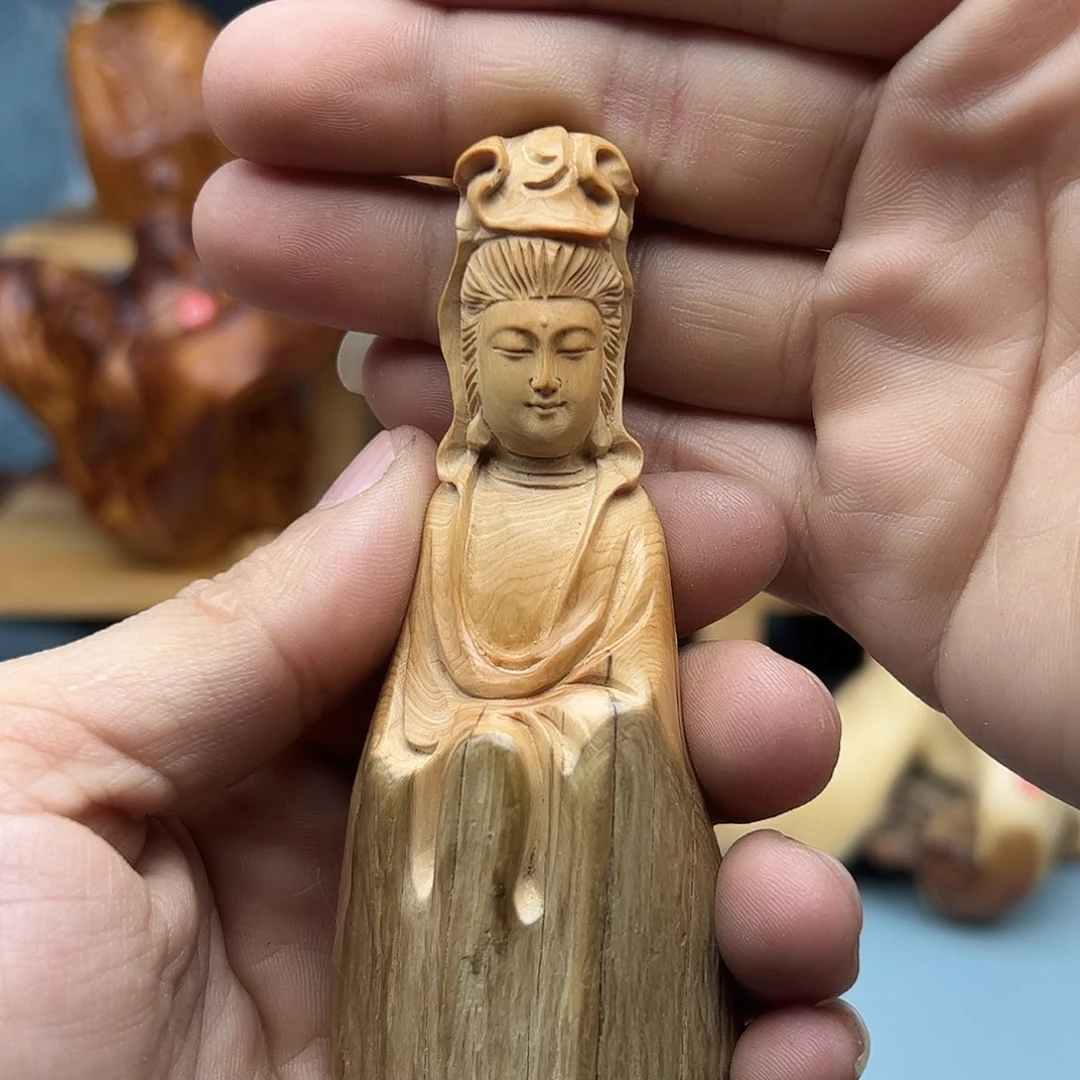 木杨**菲柏木摆件手把件