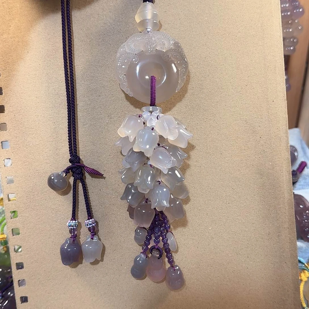 玛瑙/玉髓汽车挂件福利款未镶嵌糖***子