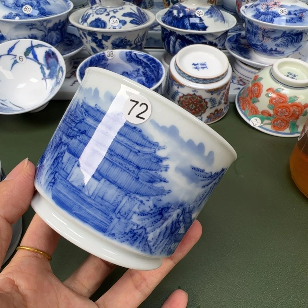 陶瓷景德镇纯手工纯手绘茶具木木72