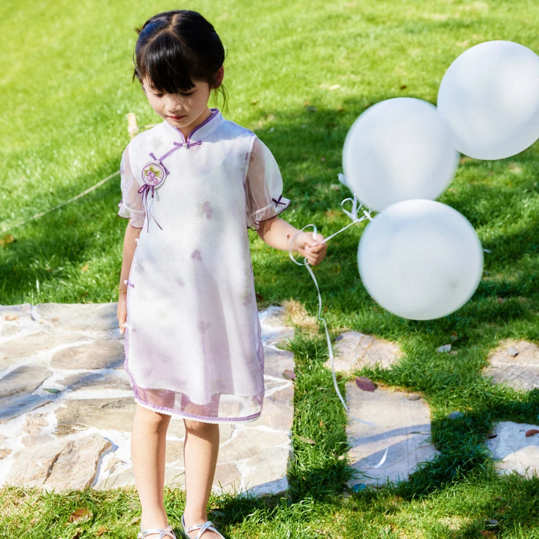 西子问【葡朵】女童汉服夏季新款套装古风公主仙气旗袍线下专款