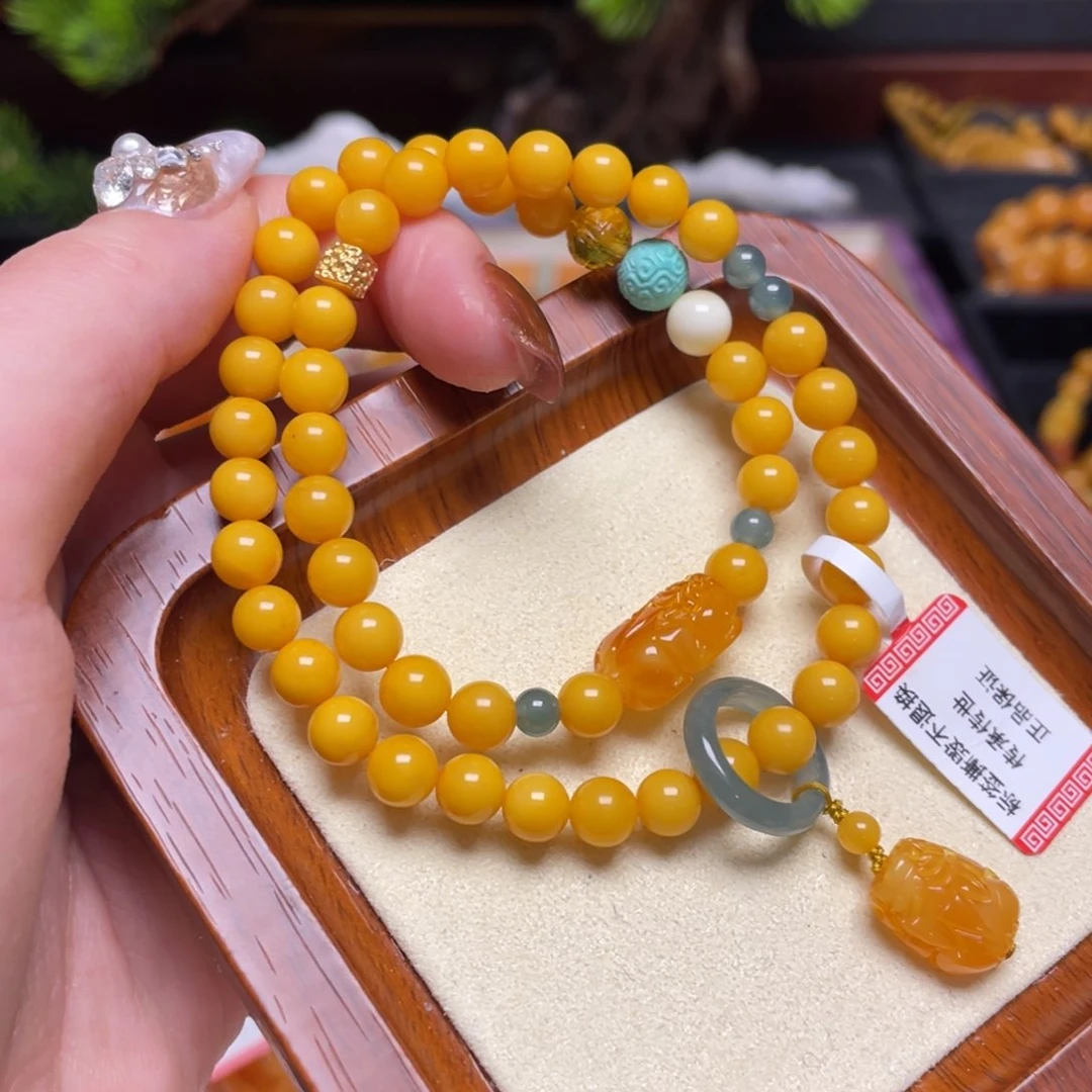 蜜蜡手链未镶嵌手串