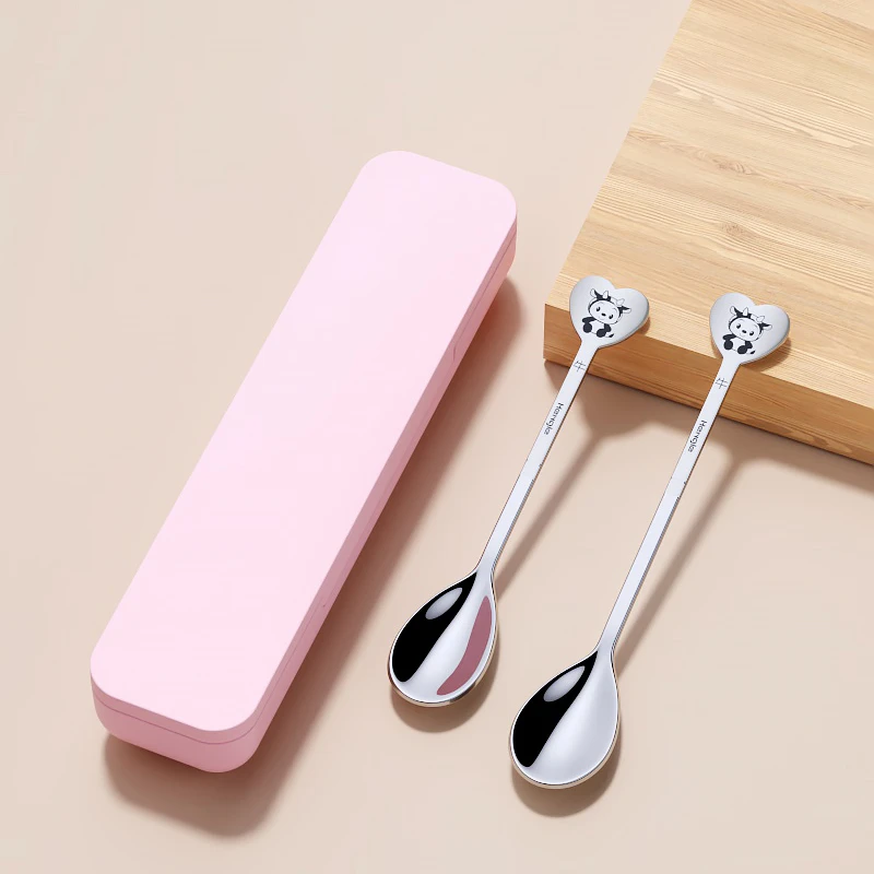 勺子食品级儿童辅食小勺宝宝喂饭汤匙幼儿园自主吃饭勺3-6岁