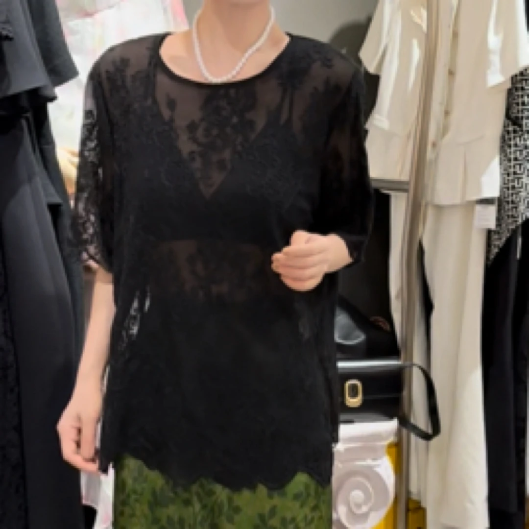 芭乐珂夏季丝丝微透上衣9299-1