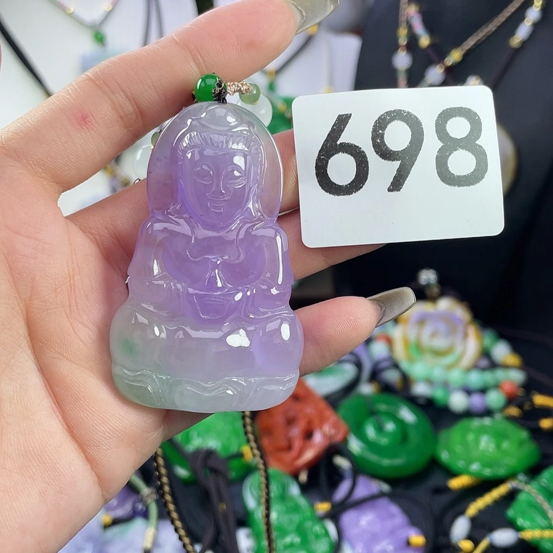 翡翠未镶嵌吊坠(赠链)