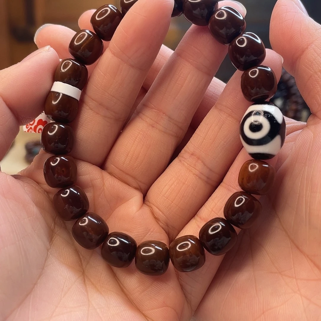 库克吊坠249三眼单圈手串