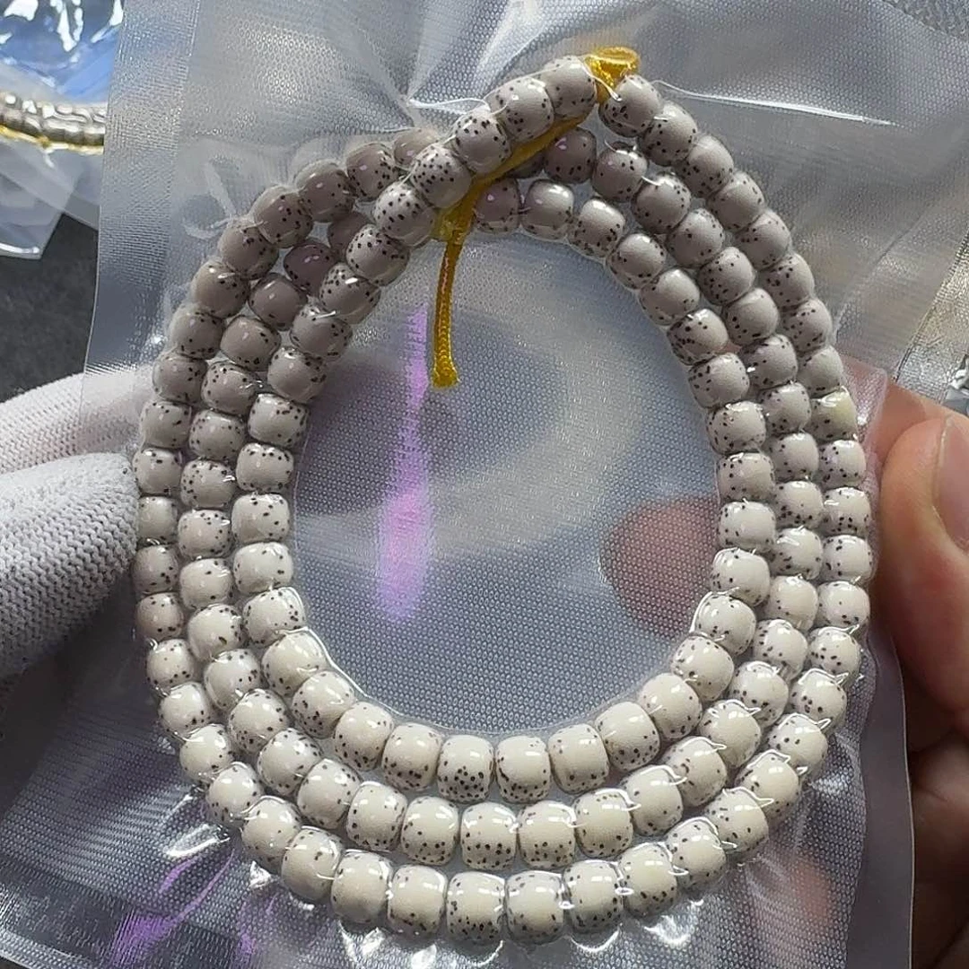 星月菩提手串星月菩提7*6原生态大留白