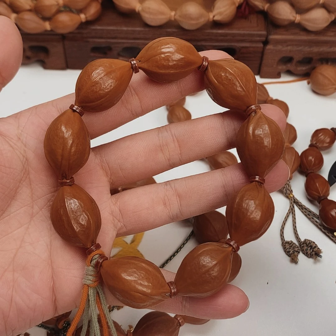 橄榄核手串/手链梅林铁核18×28三花鲨鱼背