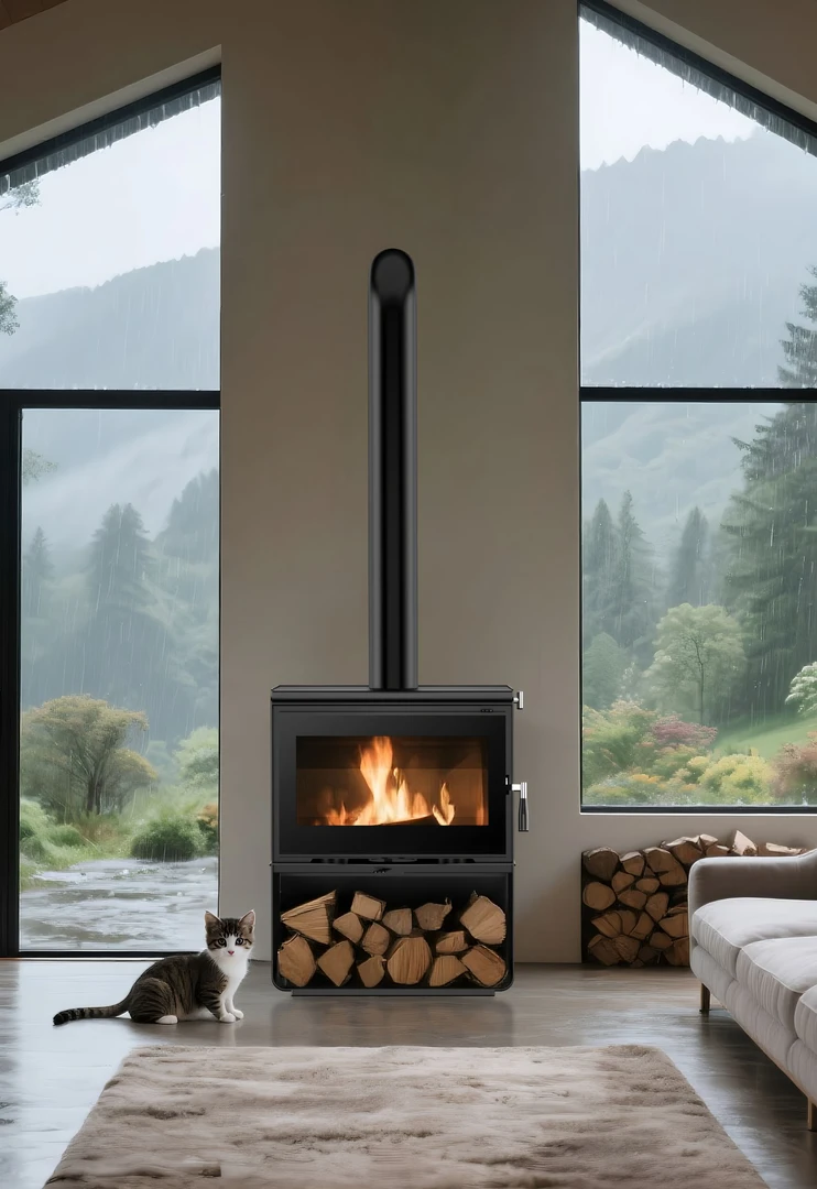 法莱蒙壁炉RJ-X5 新时代欧式风格真火壁炉 安全实用 温暖整个冬天