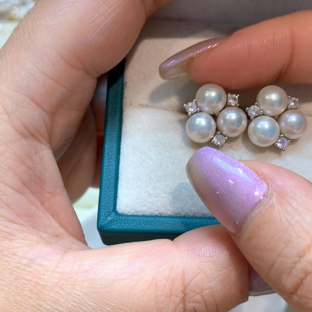 淡水珍珠耳饰未镶嵌