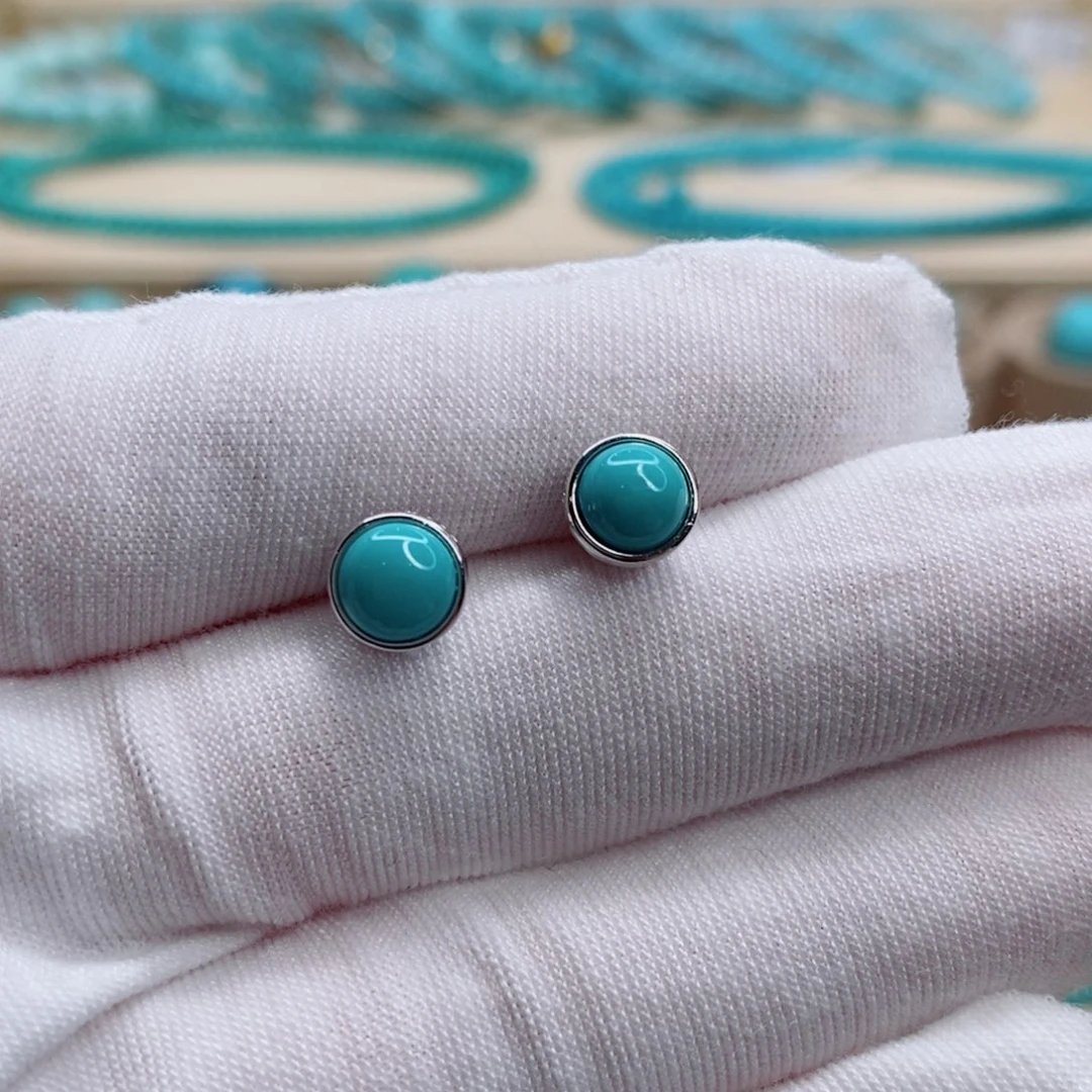 绿松石珠宝奇石银S925镶嵌