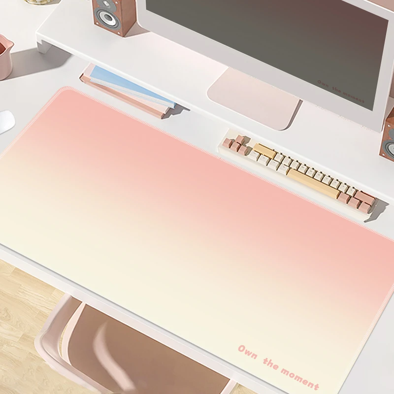 简约风渐变鼠标垫超大男女生轻奢办公工位电脑桌垫家用定制滑鼠垫