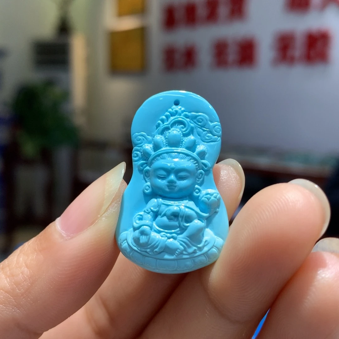 未镶嵌绿松石吊坠