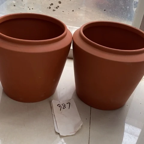 粗陶红陶花盆987