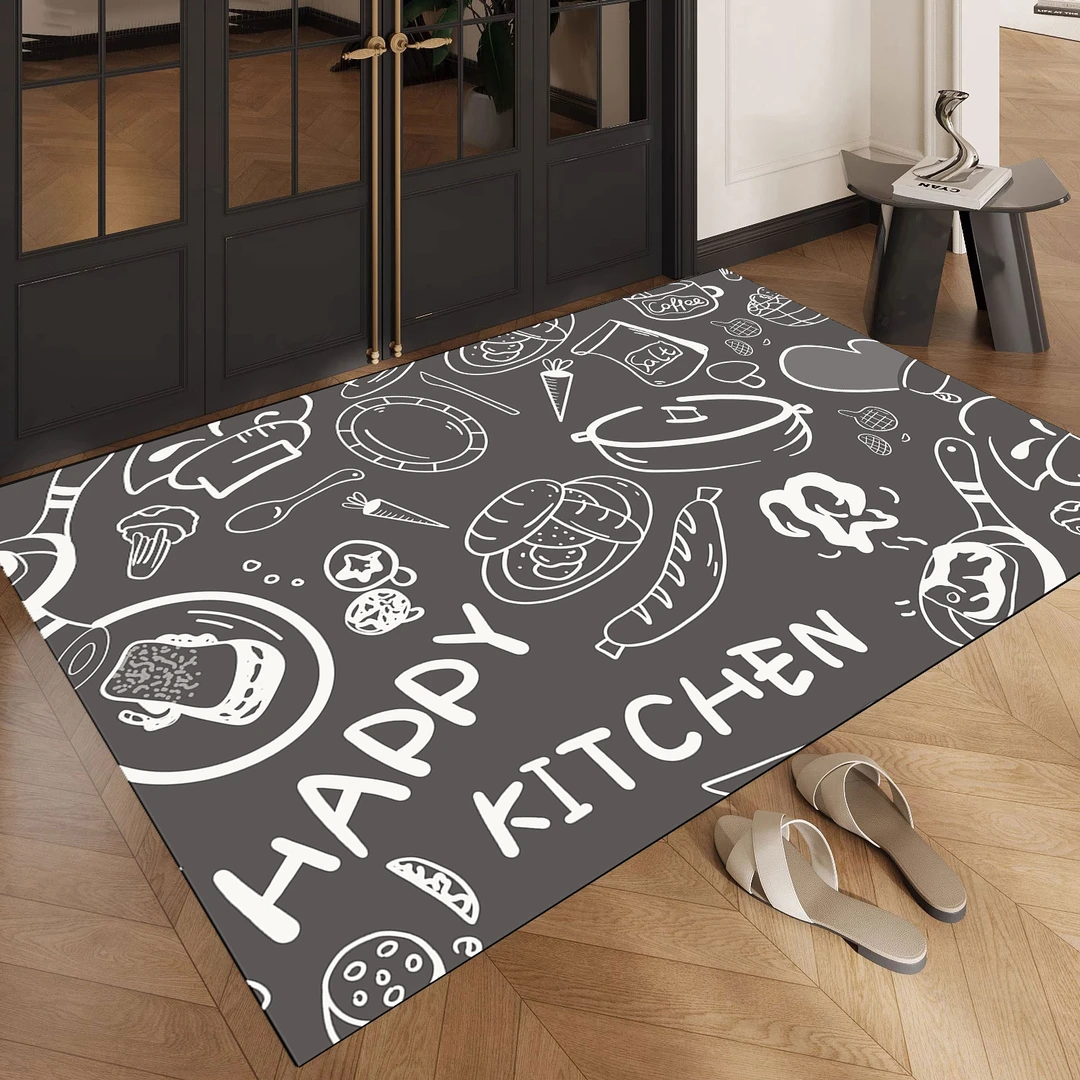 X259-7【80*120cm】硅藻泥入户门垫进门地垫门口玄关防滑免洗地毯