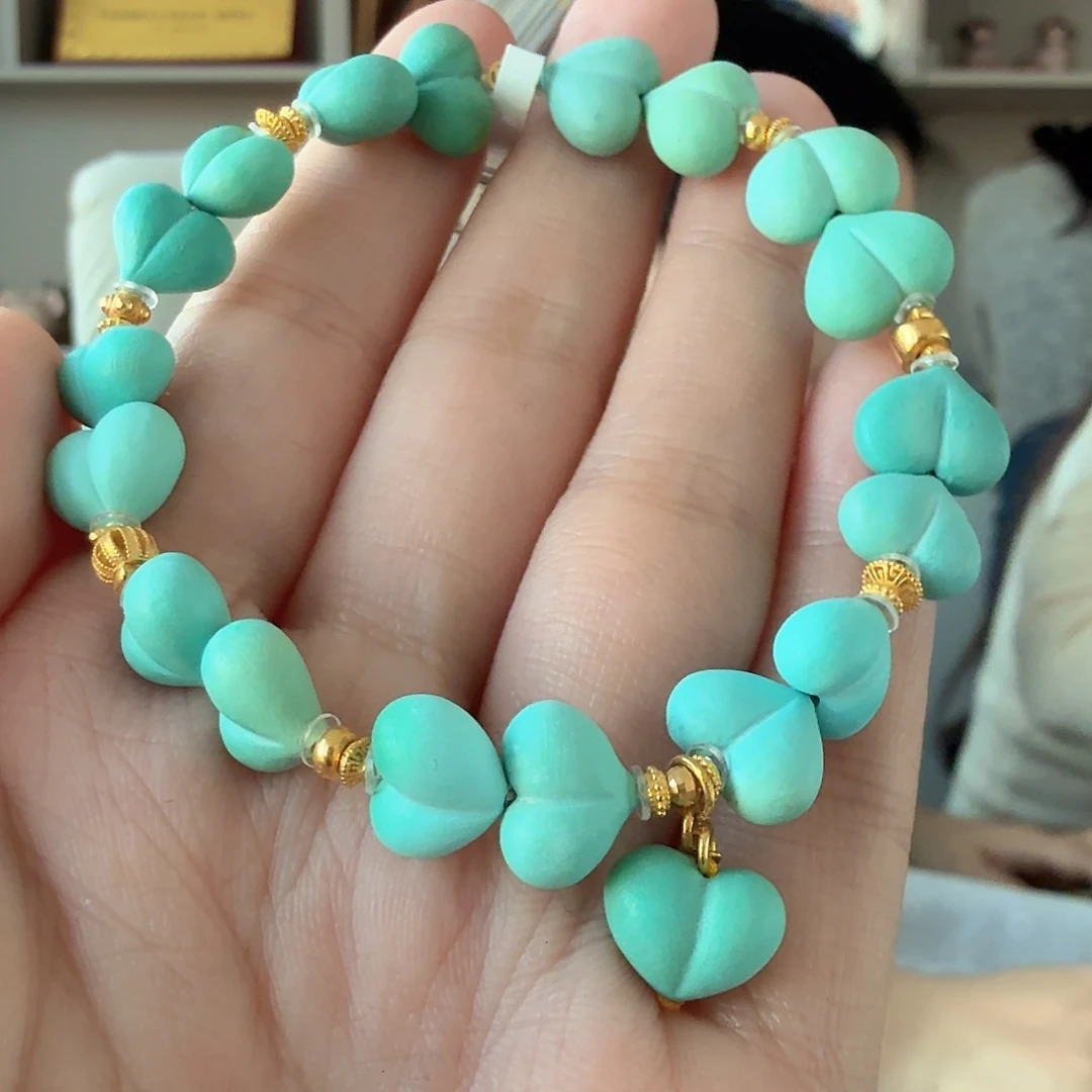 绿松石18K金镶嵌珠宝奇石