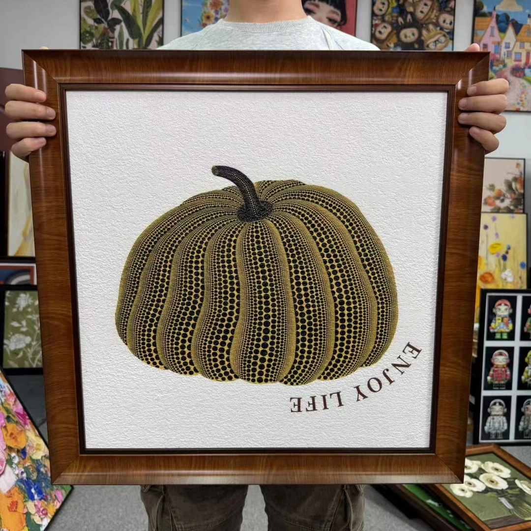 草间弥生风格南瓜艺术装饰画适合客厅玄关餐厅挂画6060