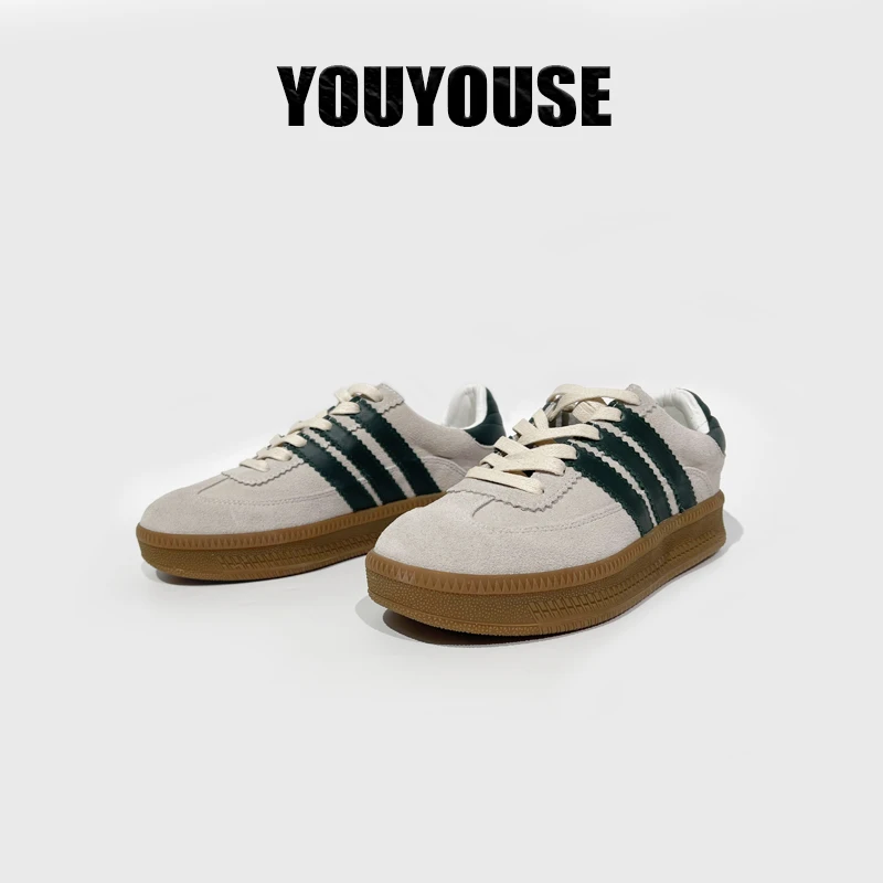 YOUYOUSE[断码-捡漏]秋商场新款厚底增高德训鞋板鞋运动休闲潮鞋