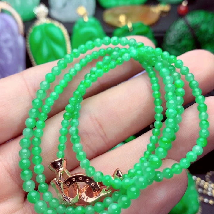 翡翠未镶嵌毛衣链