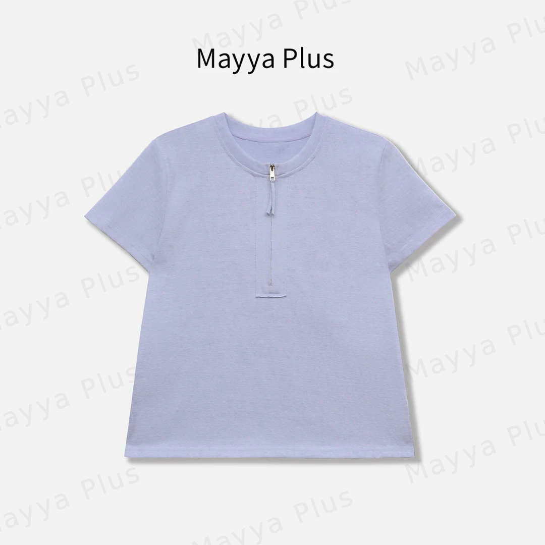 【沫一】Mayya Plus麦芽定制休闲短袖T恤小众显瘦减龄上衣32527027