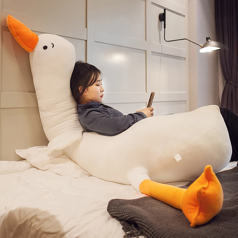 90cm可爱宝宝鹅抱枕女生睡觉毛绒夹腿侧睡枕头男生款床头靠垫