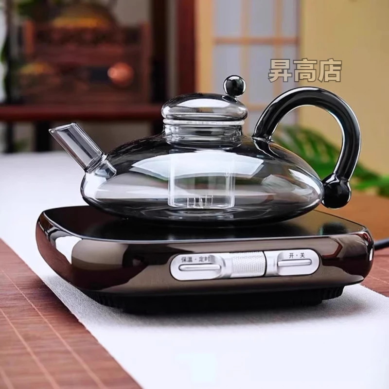 北欧风轻奢大肚福鼠壶电陶炉家用保温煮茶器耐热加厚养生壶烧水壶