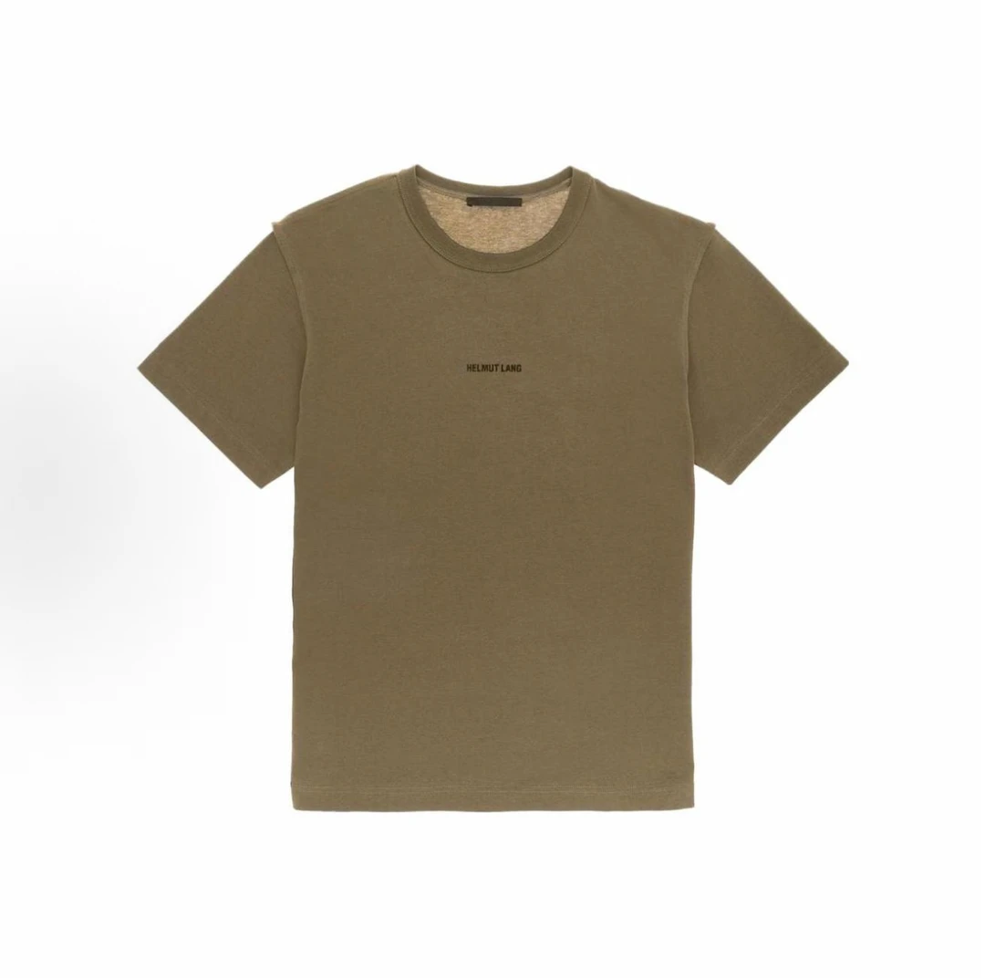 HELMUT LANG水洗军绿LOGOtee