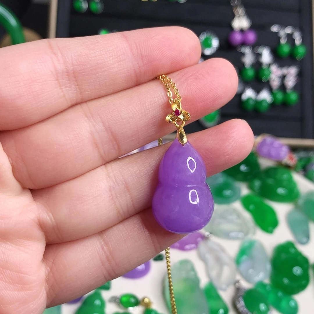 蓝***鹰翡翠未镶嵌颈饰优化833