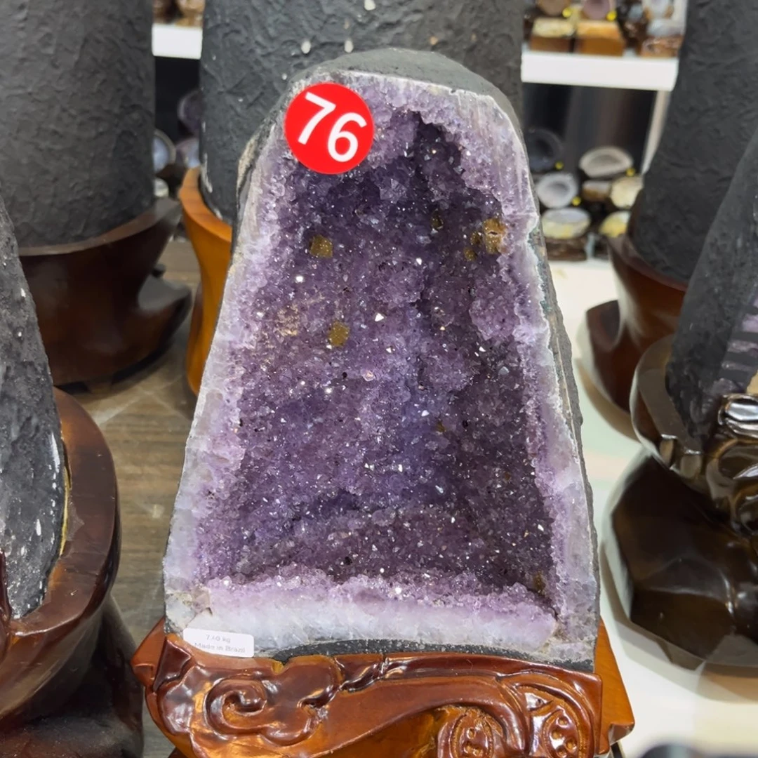 未镶嵌紫晶摆件水晶