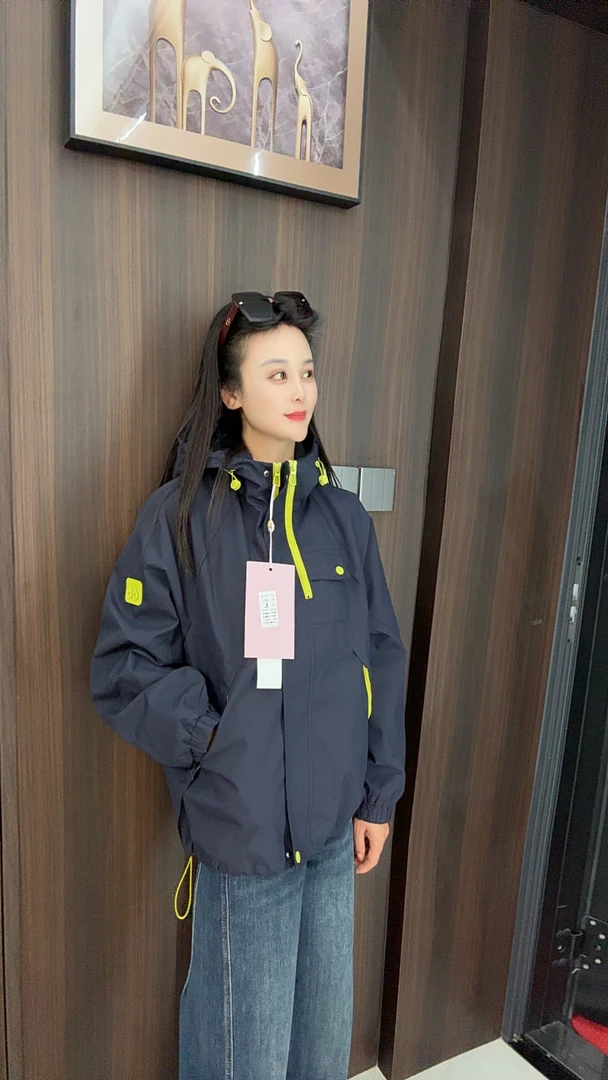 百搭拼接秋季女拉链薄款短外套春秋情侣冬季休闲女士