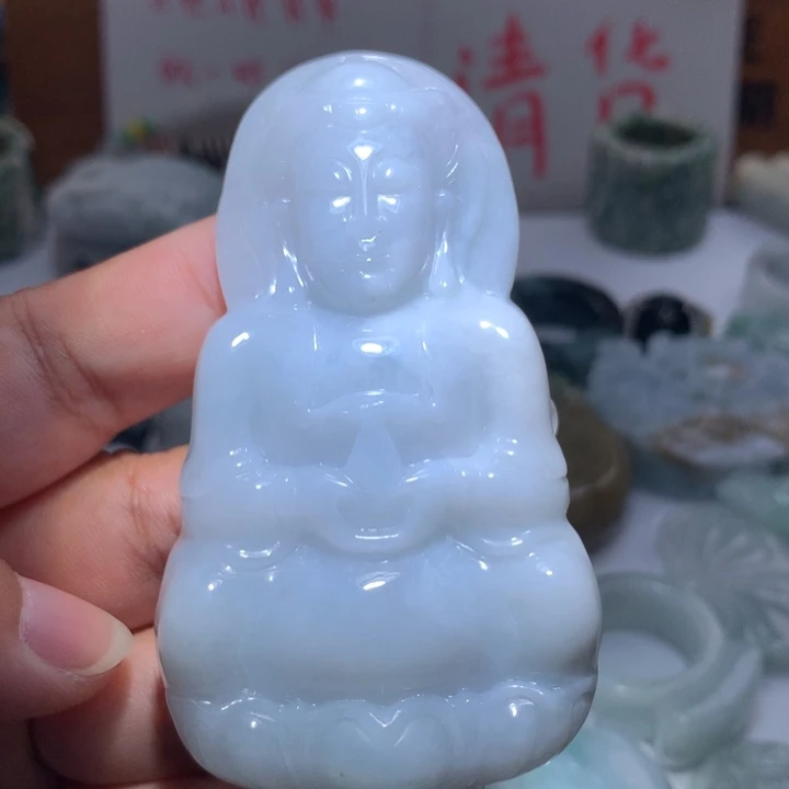 翡翠未镶嵌颈饰保真天然A货翡翠