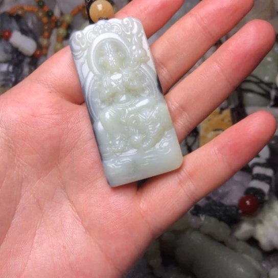 鸣***）和田玉未镶嵌把件总价320