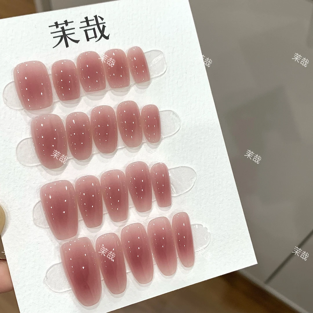 茉哉【紫鸢】纯手工定制美甲拆卸穿戴甲A4266