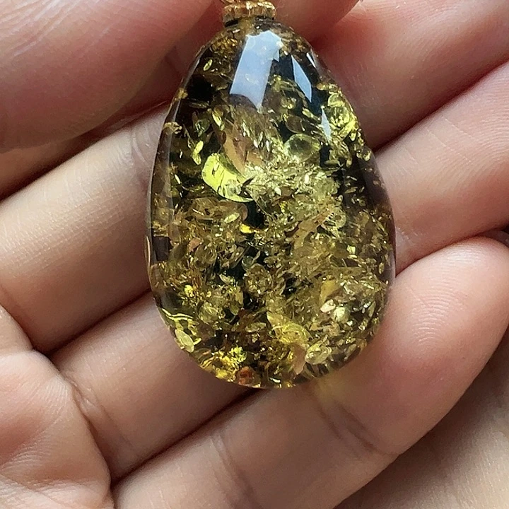 未镶嵌项链琥珀吊坠