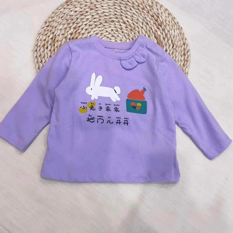 米乐熊春款女童兔子长袖T恤2740