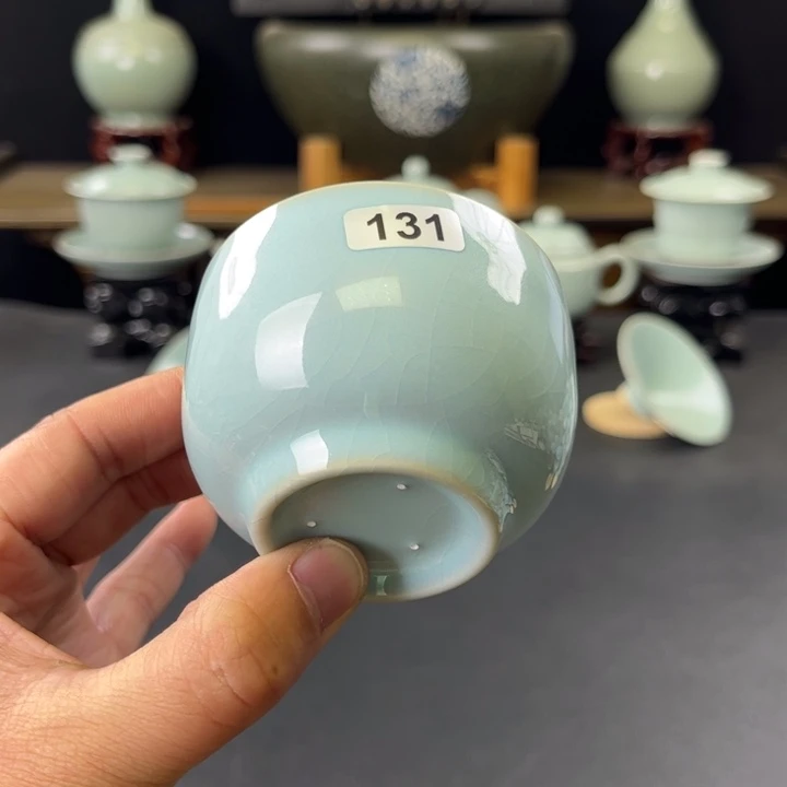杯天青釉罗汉杯131号全品